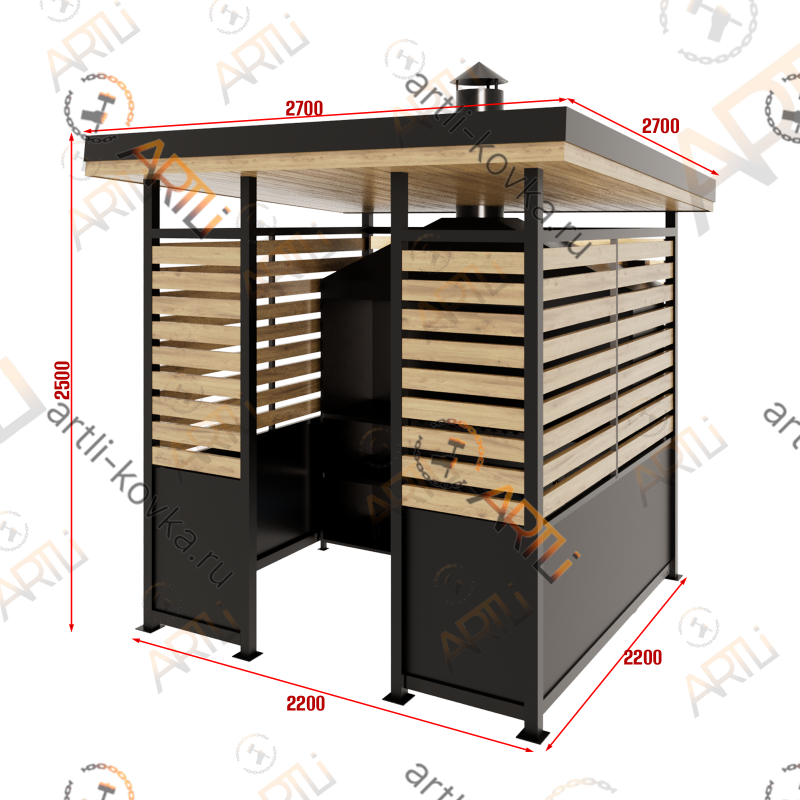 Беседка с мангалом "AL — Romeo mini — 2"