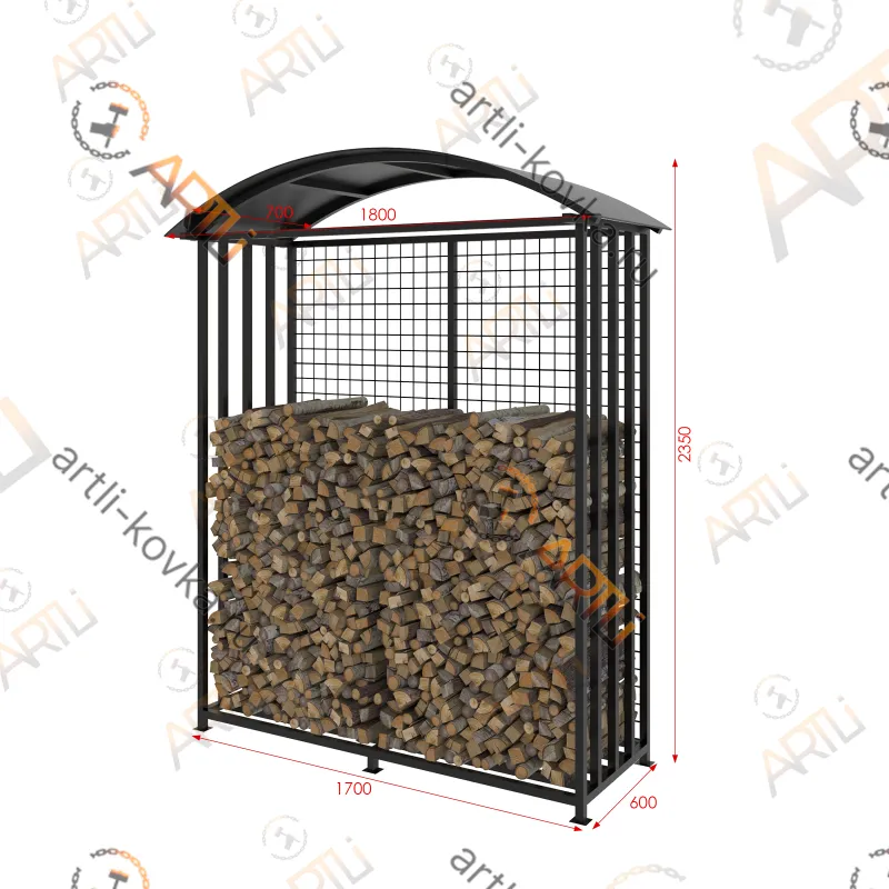 Дровник из профильных труб 30х30