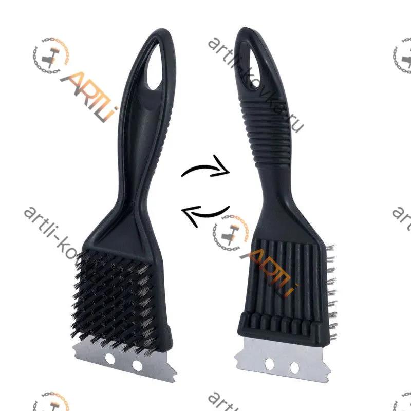 Щетка для чистки решеток гриль и барбекю 2в1