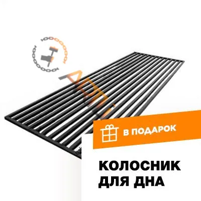 Лофт мангал Е4 с профилями 60х60 и крышкой барбекю